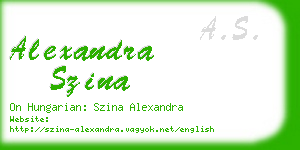 alexandra szina business card